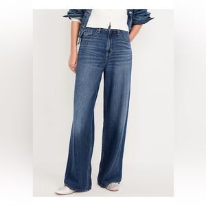 Old Navy High-Rise Baggy Wide Leg Drapey Denim SIZE 0